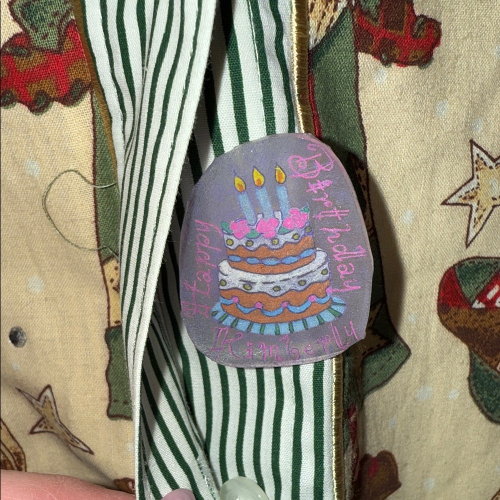 Vintage Quaker Factory Striped button down fairy core Shirt with quilted look 2x - Picture 8 of 11